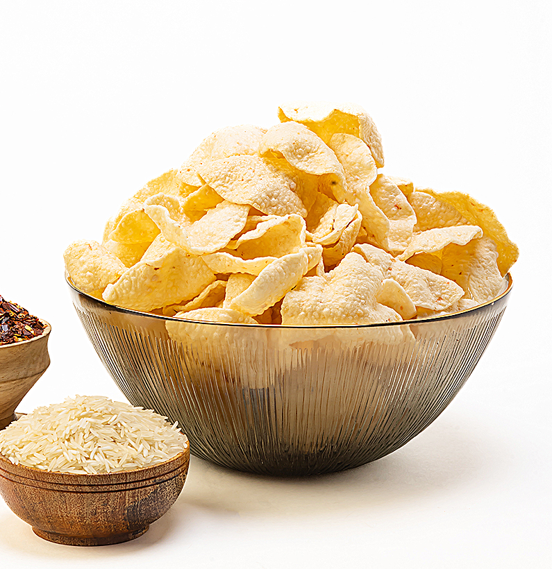 desi corn rice papad